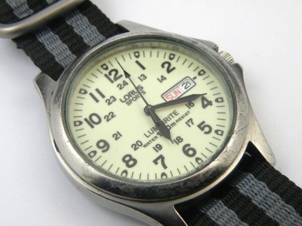 Mens VJ33-X018-BC Lorus (Seiko) Lumibrite Military Bond Watch - 100m