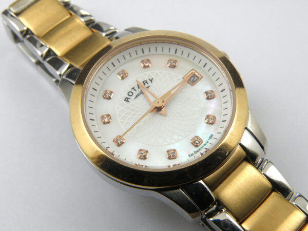 Womens LB02837/41 Stainless Steel and Rose Gold Plated Rotary Watch