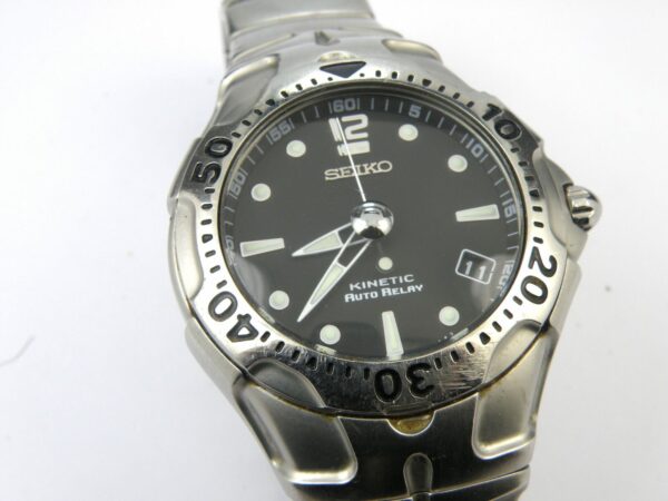 Gents Seiko Kinetic Auto Relay Divers 5J22-0A60 Watch - 100m