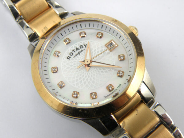 Ladies LB02837/41 Stainless Steel and Rose Gold Plated Rotary Watch
