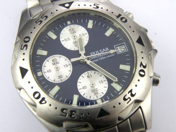 Men's Vintage Pulsar V657-X027 Chronograph Watch - 100m