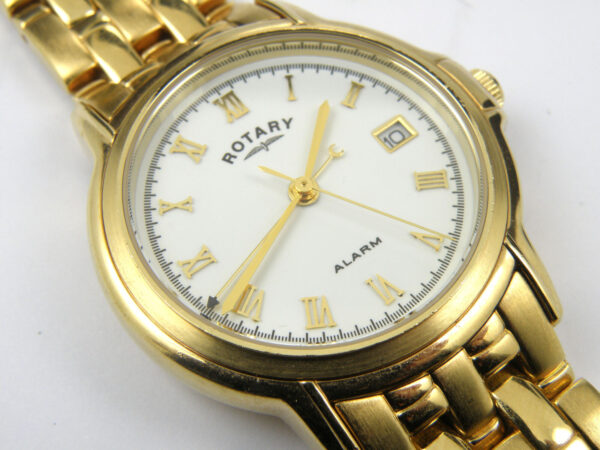 Rotary 11456 Gents Vintage Gold Plated Alarm Watch