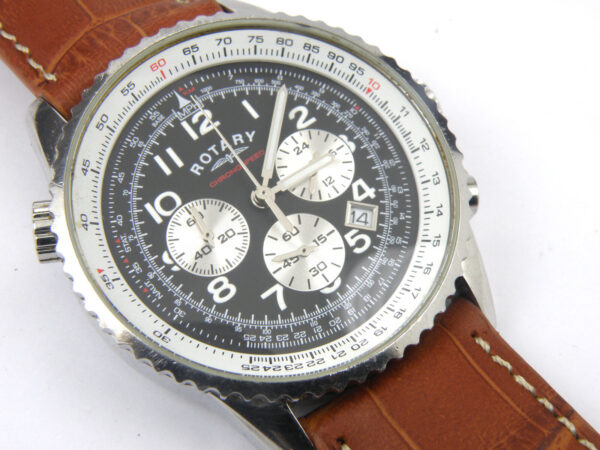 Rotary GS03351/19 Stainless Steel Chronograph - 100m