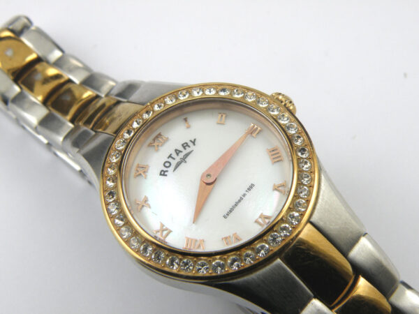 Ladies Rotary LB03501/07 Rose Gold Mother of Pearl Watch - 100m