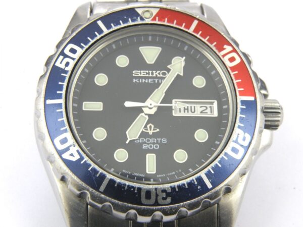 Men's Seiko Scuba Diver's 5M43-0A40 Kinetic Pepsi Watch - 200m