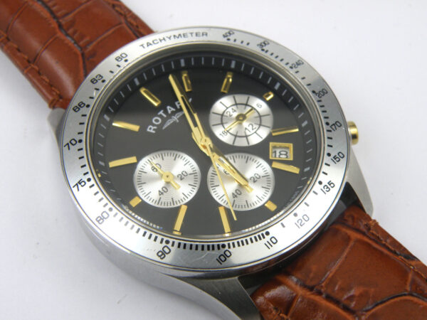 Gents Rotary GS03906/04 Gold/Silver Chronograph Watch- 100m