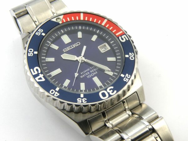 Men's Seiko 5M62-0A10 Pepsi Kinetic Diver's Watch - 100m