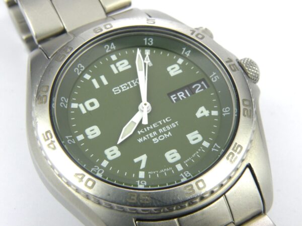 Mens Seiko Kinetic Military Watch 5M43-0D30 - 50m