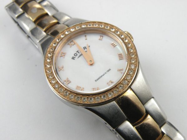 Rotary Ladies' Rose Gold and Stainless Steel Bracelet Watch LB03501/07