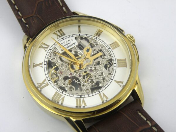 Rotary Mens GS03862/01 Automatic Swiss Skeleton Dial Watch - 100m