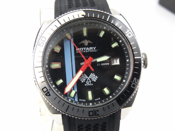 Rotary Mens GT Monza Swiss Automatic Sapphire Aquaspeed Watch - 100m