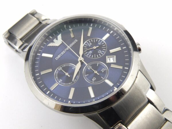 AR2448 Mens Armani Chrono Stainless Steel Bracelet Watch - 50m