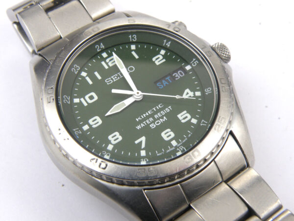 Gent's Seiko 5M63-0A50 Military Kinetic Watch - 50m