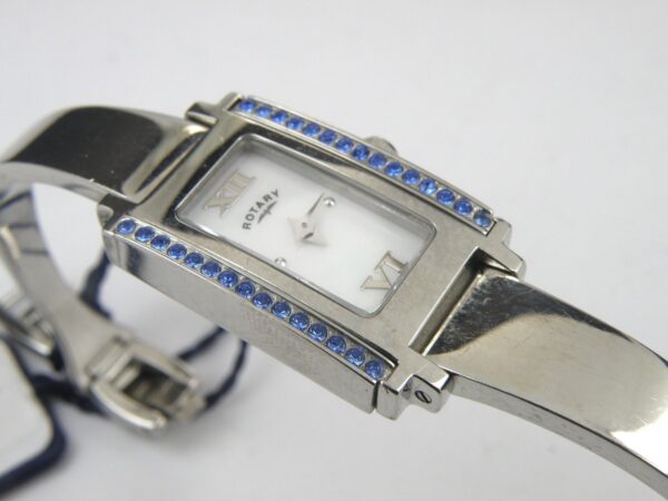 Rotary LB02412/41S Ladies Sapphire Bracelet Wrist Watch - 100m