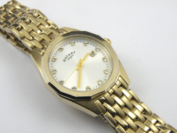 Ladies Rotary LB00228/29 Gold Crystal Watch - 100m