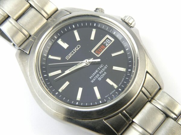 Mens Seiko Kinetic Watch 5M63-0B90 - 50m