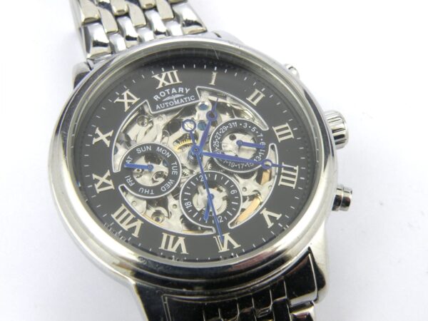 Rotary Men's Automatic Skeleton Day/Date Watch GB00242/04 - 100m