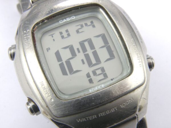 Gents Casio EFD102 Steel Digital Watch - 100m