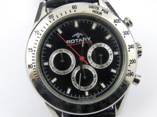 Men's Rotary GB00007-04 Aquaspeed Chronograph Black Dial - 100m