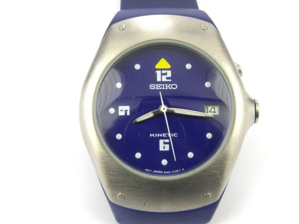 Mens Seiko Kinetic Blue Watch 5M42-0H09 - 50m