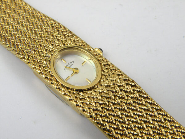 Rotary 10710 Ladies Gold Dial Analogue Mesh Watch