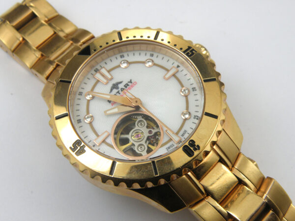 Rotary Ladies Rose Gold Skeleton Automatic Swiss Watch ALB90073/A/41