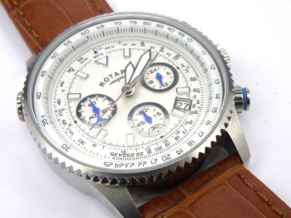 Men's Rotary GB03107/06 Military Aviator Chrono Watch - 100m
