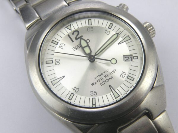 Mens Vintage Seiko Kinetic Watch 5M62-0A90 - 100m