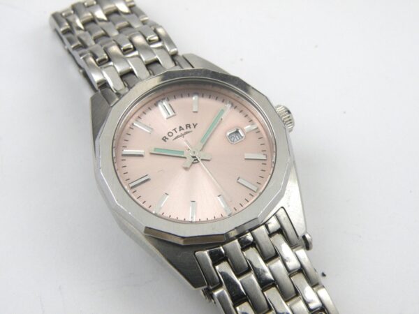 Rotary ALB00030/W/07 Ladies White Case Stainless Steel Bracelet Watch - 100m