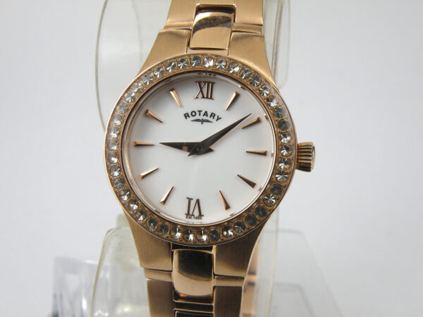 Rotary Ladies' Rose Gold Plated Bracelet Watch LB03907/01