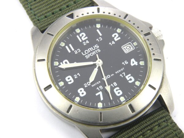 VX42-0AA0 Lorus Mens Gents Date Military Divers Watch - 100m