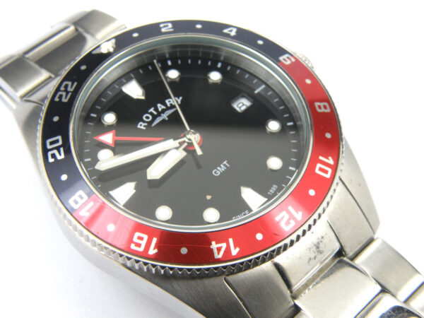 Gents Rotary GB00680/04 GMT Pepsi Divers Quartz Watch - 50m