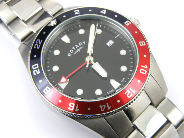 Gent's Rotary GB00680�4 GMT Pepsi Divers Quartz Watch - 50m