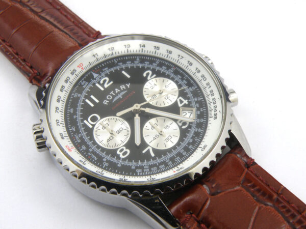 Gents Rotary GS03351/19 Stainless Steel Chronograph Watch -100m