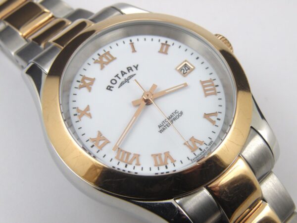 Mens GB00152/01 Rotary Automatic Two Tone Bracelet Watch - 100m