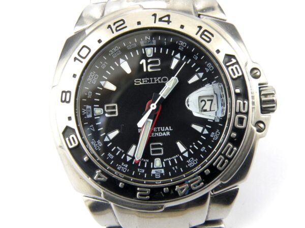 Men's Seiko 8F56-0030 Perpetual Calendar GMT Watch - 100m