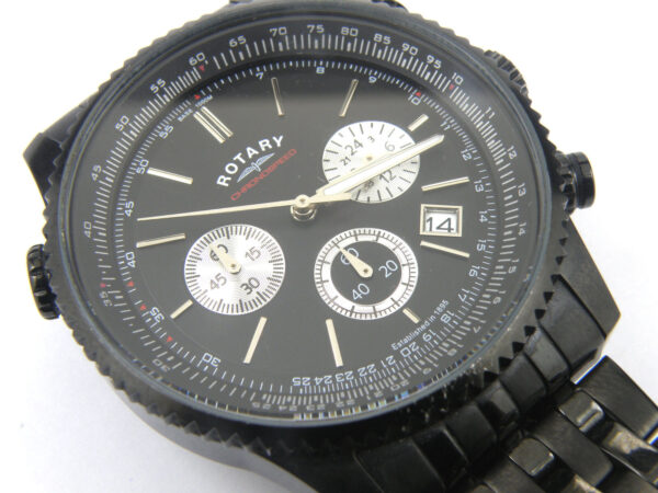 Rotary GB03778/04 Mens Black Aquaspeed Chrono Watch - 100m