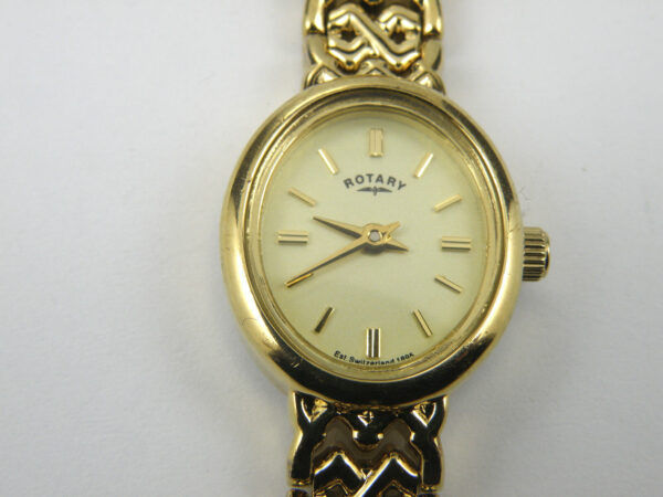 Rotary Ladies Womens Gold-Plated Watch LB77895/BR/03